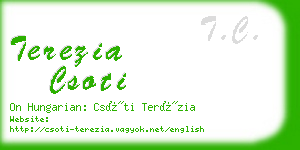 terezia csoti business card